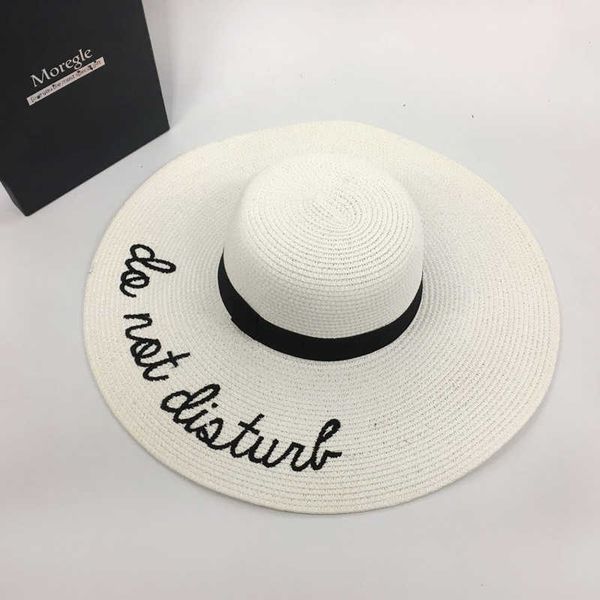 fashion letter do not summer sun straw hat for women outdoor travel protection panama lady wide brim paper, Blue;gray
fashion letter do not summer sun straw hat for women outdoor travel protection panama lady wide brim paper, Blue;gray