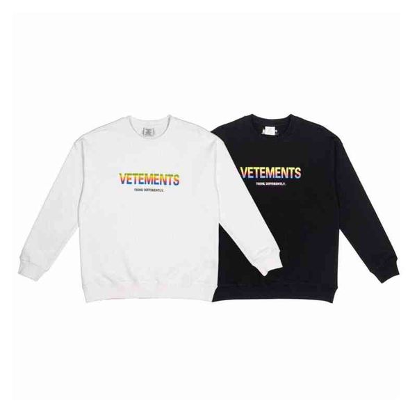 long sleeve t-shirt 21ss rainbow letter round neck high street loose t-shirt t220721, Black
long sleeve t-shirt 21ss rainbow letter round neck high street loose t-shirt t220721, Black