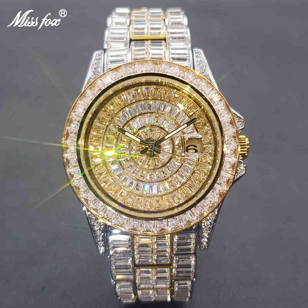 missfox full diamond watch for men hip hop ice out stainless steel watches luminous waterproof male clock 2022, Slivery;brown
missfox full diamond watch for men hip hop ice out stainless steel watches luminous waterproof male clock 2022, Slivery;brown