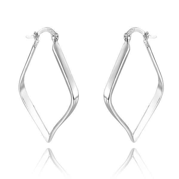 925 sterling silver simple geometric hoop earrings fashion rhombus circle earrings for women wedding statement jewelry brincos 220718, Golden
925 sterling silver simple geometric hoop earrings fashion rhombus circle earrings for women wedding statement jewelry brincos 220718, Golden