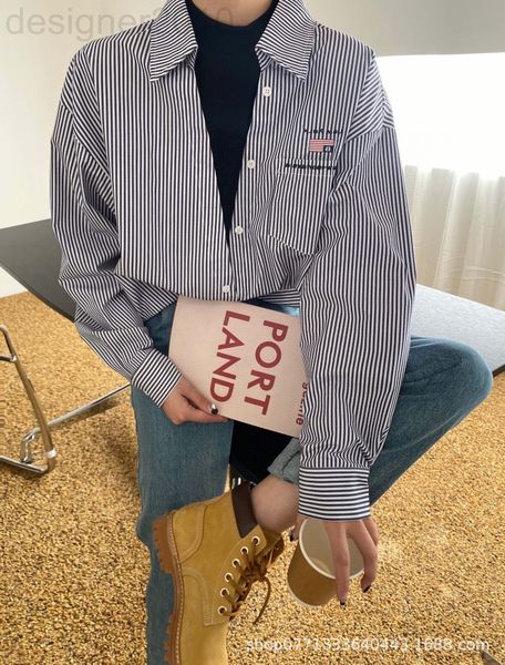 women's polos designer aw22 spring new fashion street pgrapher with chest pocket embroidered letters fake two striped shirts j2m9, White
women's polos designer aw22 spring new fashion street pgrapher with chest pocket embroidered letters fake two striped shirts j2m9, White