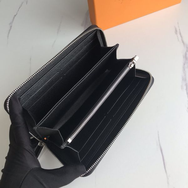 handbags wf designer wallet men women purses genuine leather single zipper credit card bag purse print holder pocket long, Black
handbags wf designer wallet men women purses genuine leather single zipper credit card bag purse print holder pocket long, Black
