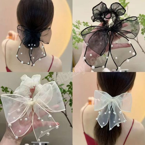 sweet long ribbon scrunchies bow mesh elastic hair bands ponytail holders organza bead hairbands women girls hair accessories, Slivery;white
sweet long ribbon scrunchies bow mesh elastic hair bands ponytail holders organza bead hairbands women girls hair accessories, Slivery;white