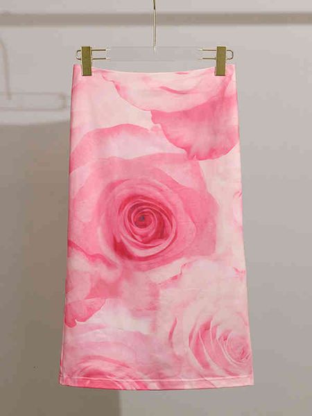 skirts pink sweet elegant high-level sense skirt niche summer rose print medium length hip wrap skirt, Black
skirts pink sweet elegant high-level sense skirt niche summer rose print medium length hip wrap skirt, Black