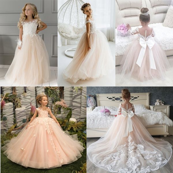 10 styles adorable lace tulle flower girl dresses princess sheer long sleeves appliques jewel neck toddler birthday party gowns girls pagean, White;blue
10 styles adorable lace tulle flower girl dresses princess sheer long sleeves appliques jewel neck toddler birthday party gowns girls pagean, White;blue
