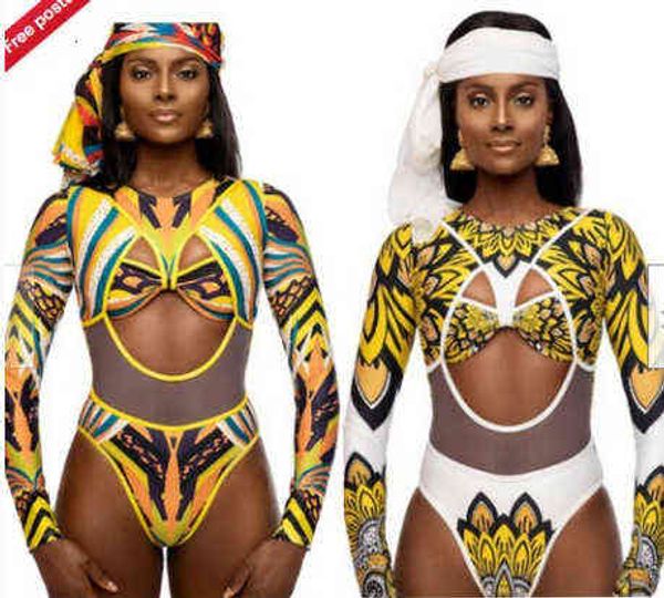 long sleeve mesh swimsuit, White;black
