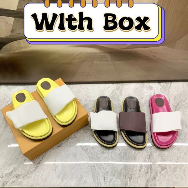 with box pool pillow flat comfort mules luxury slippers designer sandal womens shoes''louise''viuton''black wh
with box pool pillow flat comfort mules luxury slippers designer sandal womens shoes''louise''viuton''black wh