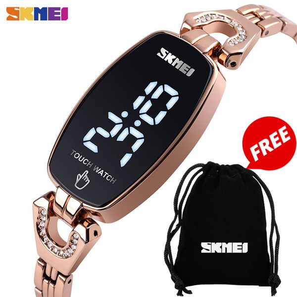 skmei led touch women watches fashion diamond slim digital women wristwatches stainless steel strap waterproof reloj mujer 1588 220409, Slivery;golden
skmei led touch women watches fashion diamond slim digital women wristwatches stainless steel strap waterproof reloj mujer 1588 220409, Slivery;golden