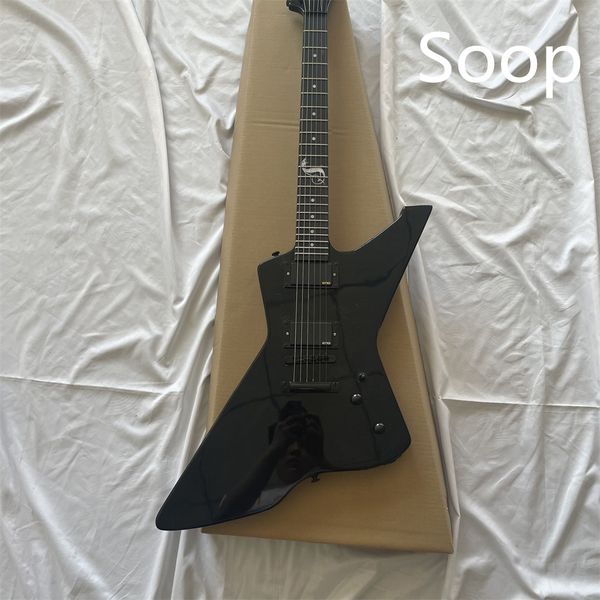 in stock special custom electric guitar full-body matte black body snake head fingerboard inlaid emg pick
in stock special custom electric guitar full-body matte black body snake head fingerboard inlaid emg pick