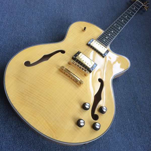 jazz hollow body electric guitar,ebony fingerboard, 2f holes,flame maple & back electric guitar
jazz hollow body electric guitar,ebony fingerboard, 2f holes,flame maple & back electric guitar