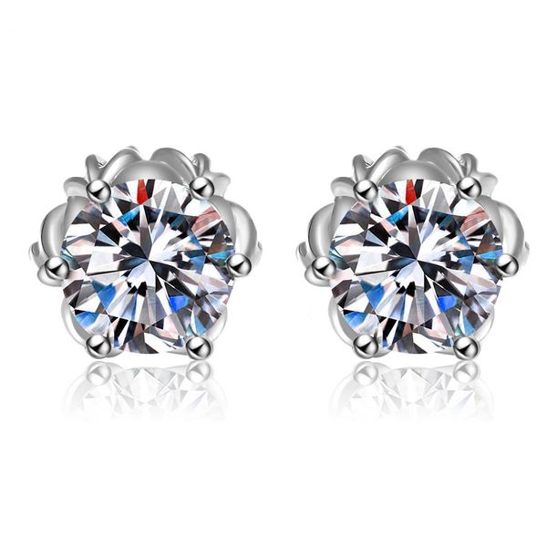 new s925 pure silver plated stud earrings charmss women's small earlobes korean style temperament simple and six claw studs, Golden
new s925 pure silver plated stud earrings charmss women's small earlobes korean style temperament simple and six claw studs, Golden