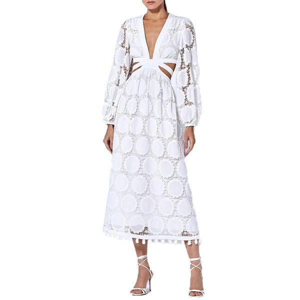 casual dresses fashion runway spring midi dress women design white hollow out lantern sleeve elegant party, Black;gray
casual dresses fashion runway spring midi dress women design white hollow out lantern sleeve elegant party, Black;gray