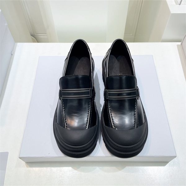 rubber toe thick sole loafers square buckle shoes simple all-match thick heel womens shoe, Black
rubber toe thick sole loafers square buckle shoes simple all-match thick heel womens shoe, Black