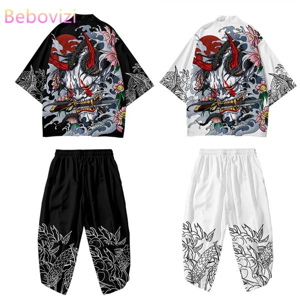 fashion trend demon print hip hop two-piece suit yukata women harajuku traditional kimono japanese cardigan men cosplay haori, Red
fashion trend demon print hip hop two-piece suit yukata women harajuku traditional kimono japanese cardigan men cosplay haori, Red