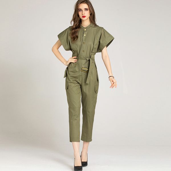 women's runway jumpsuits& rompers o neck short sleeves sash belt fashion twinsets, Black;white
women's runway jumpsuits& rompers o neck short sleeves sash belt fashion twinsets, Black;white