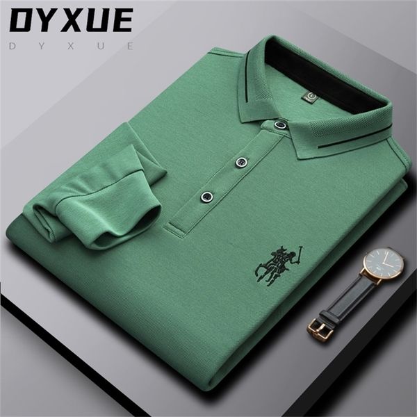 high end fashion brand designer cotton polo shirt black men korean casual long sleeve lapel golf men clothes 220402, White;black
high end fashion brand designer cotton polo shirt black men korean casual long sleeve lapel golf men clothes 220402, White;black