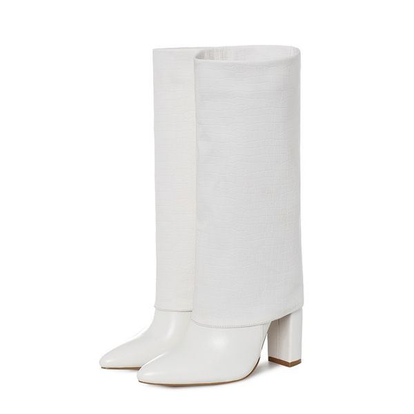 autumn and winter new women's boots european american fashion pointed toe crocodile pattern trousers thick heel high boots, Black
autumn and winter new women's boots european american fashion pointed toe crocodile pattern trousers thick heel high boots, Black