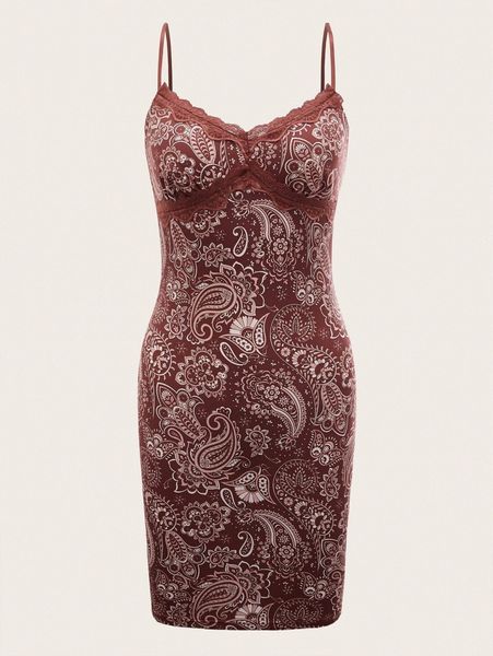 floral & paisley print contrast lace cami dress f4mh#, Black;gray
floral & paisley print contrast lace cami dress f4mh#, Black;gray