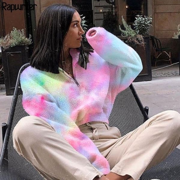 rapwriter fashion colorful warm turtleneck long sleeve short fur sweatshirt women fall winter harajuku crop pullovers y200610, Black
rapwriter fashion colorful warm turtleneck long sleeve short fur sweatshirt women fall winter harajuku crop pullovers y200610, Black