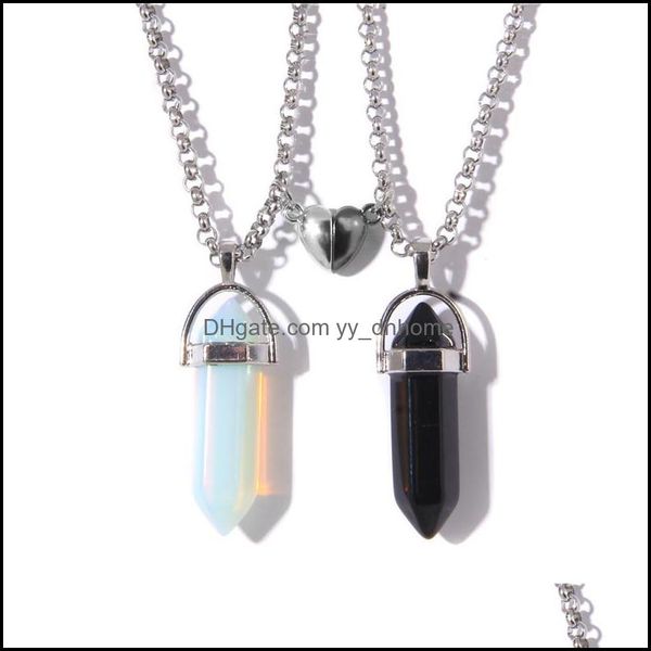 pendant necklaces pendants jewelry natural crystal quartz stone neckace love heart magnetic button hexagonal prism for couple friend gifts, Silver
pendant necklaces pendants jewelry natural crystal quartz stone neckace love heart magnetic button hexagonal prism for couple friend gifts, Silver