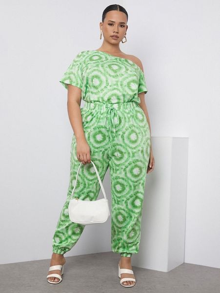 plus tie dye asymmetrical neck tee & drawstring waist sweatpants u6gc#, Black
plus tie dye asymmetrical neck tee & drawstring waist sweatpants u6gc#, Black