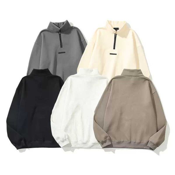 designer hoodies men fashion half-zip stand collar sweatshirts women hoodie pullover turndown collar streetwear, Black
designer hoodies men fashion half-zip stand collar sweatshirts women hoodie pullover turndown collar streetwear, Black