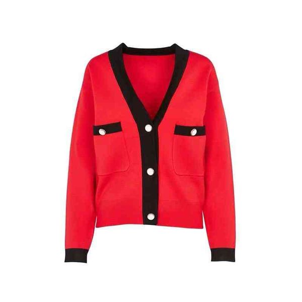 women's sweaters spring and summer style temperament small fragrance color contrast v-neck versatile knitted cardigan coat, White;black
women's sweaters spring and summer style temperament small fragrance color contrast v-neck versatile knitted cardigan coat, White;black