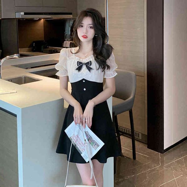 casual dresses women's clothing spring and summer splicing small short sleeve color contrast bow square neck temperament corsage dress, Black;gray
casual dresses women's clothing spring and summer splicing small short sleeve color contrast bow square neck temperament corsage dress, Black;gray