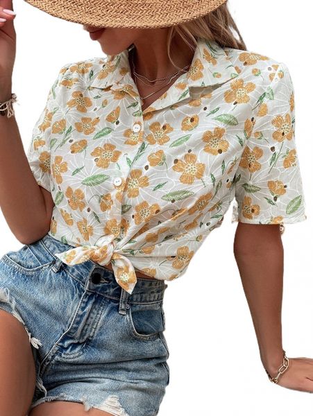 floral print schiffy blouse p4xf#, White
floral print schiffy blouse p4xf#, White