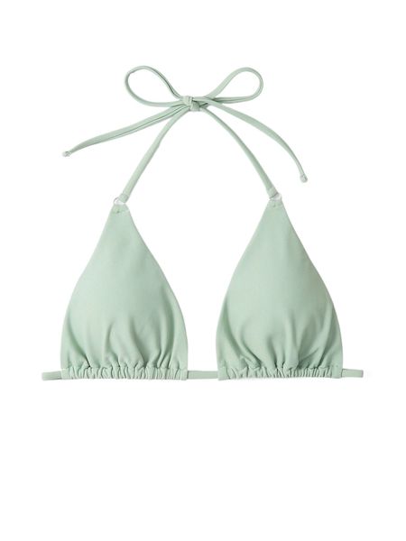 plain triangle bikini o4ha#, White;black