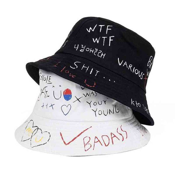 1pc 2022 sunscreen bucket hat fishing outdoor hip hop cap men's summer fisherman bob graffiti hat for men women couples gifts y220702, Blue;gray
1pc 2022 sunscreen bucket hat fishing outdoor hip hop cap men's summer fisherman bob graffiti hat for men women couples gifts y220702, Blue;gray