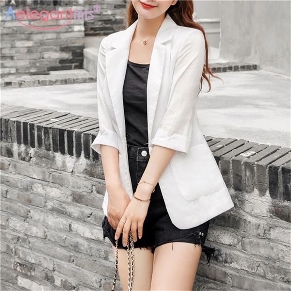 aelegantmis slim fit casual work office business women fashion 34 sleeve summer jacket linen cotton blazers white y201026, White;black
aelegantmis slim fit casual work office business women fashion 34 sleeve summer jacket linen cotton blazers white y201026, White;black