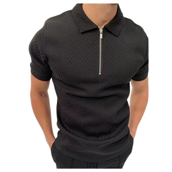 2022 summer solid color golf polos t-shirt for men slim fit zipper lapel design short sleeve business casual polos t shirts 2022-1, White;black
2022 summer solid color golf polos t-shirt for men slim fit zipper lapel design short sleeve business casual polos t shirts 2022-1, White;black