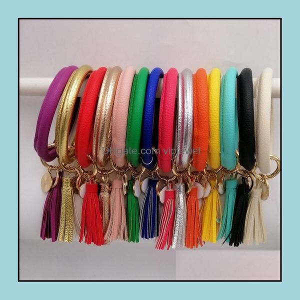 key rings jewelry women fashion personalized pu leather bracelet ring chain sunflower leopard tassels pendant bangle keychain m497 dhbwo, Slivery;golden
key rings jewelry women fashion personalized pu leather bracelet ring chain sunflower leopard tassels pendant bangle keychain m497 dhbwo, Slivery;golden