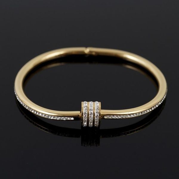 bangle luxury cz crystal gold-plated stainless steel women bracelet for women's wedding wristband jewelry dropbangle, Black
bangle luxury cz crystal gold-plated stainless steel women bracelet for women's wedding wristband jewelry dropbangle, Black