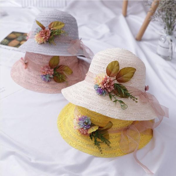 berets parent child summer bucket hat floral sun protection lace straw hats for women girls breathable travel beach women's panama, Blue;gray
berets parent child summer bucket hat floral sun protection lace straw hats for women girls breathable travel beach women's panama, Blue;gray