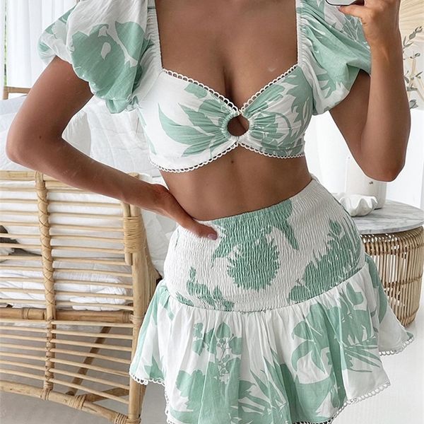 summer cute print boho dress sets front hollow out tie back bowknot green skirts sets bodycon 2 pcs outfit suits mini dress 220511, Black;gray
summer cute print boho dress sets front hollow out tie back bowknot green skirts sets bodycon 2 pcs outfit suits mini dress 220511, Black;gray