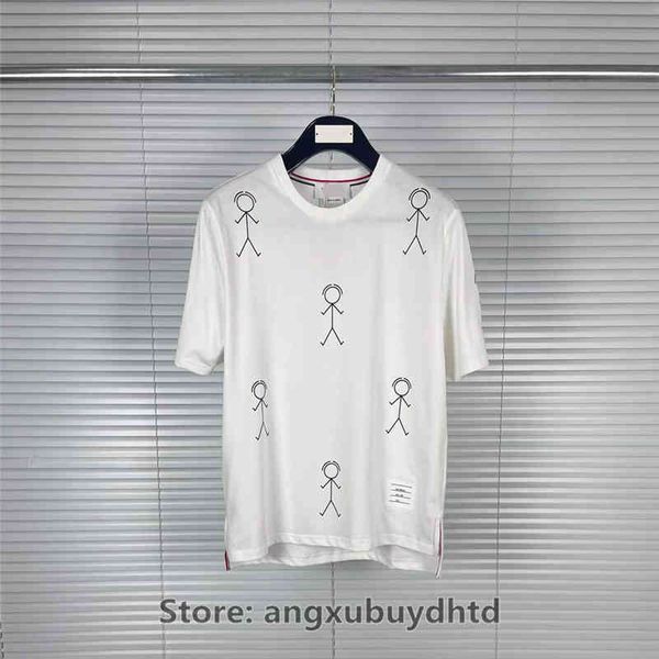 summer t shirts new tb thom short sleeved matchman print round neck cotton t-shirt soft and comfortable fashion casual couple, White;black
summer t shirts new tb thom short sleeved matchman print round neck cotton t-shirt soft and comfortable fashion casual couple, White;black