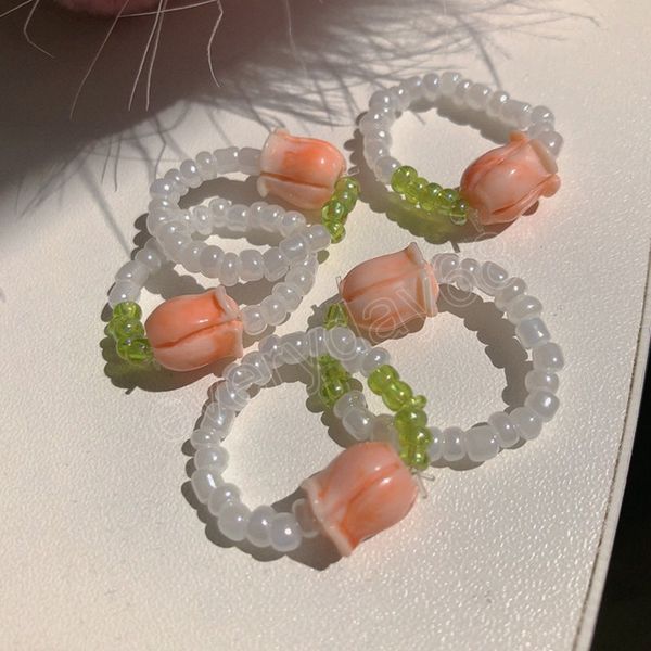 modern jewelry flower ring pretty design sweet temperament elastic beads ring for women accessories, Silver
modern jewelry flower ring pretty design sweet temperament elastic beads ring for women accessories, Silver