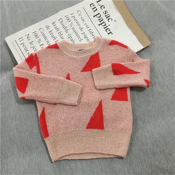 bobozone triangle sweater for kids girls boys lj201128, Blue 
bobozone triangle sweater for kids girls boys lj201128, Blue