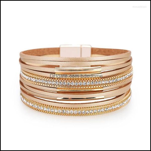 charm bracelets jewelry leather for women 2022 fashion mtilayer wide wrap bracelet female femme je dhqrt, Golden;silver
charm bracelets jewelry leather for women 2022 fashion mtilayer wide wrap bracelet female femme je dhqrt, Golden;silver