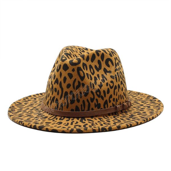 trend leopard grain jazz fedora hats men women with leather band flat brim wool felt panama formal hats, Blue;gray
trend leopard grain jazz fedora hats men women with leather band flat brim wool felt panama formal hats, Blue;gray