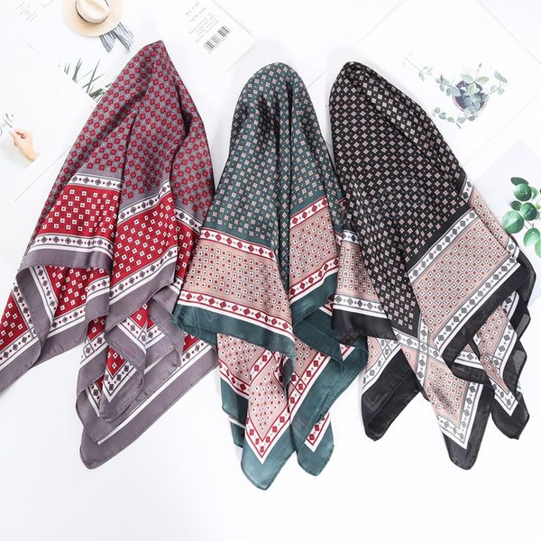 head scarf women luxury headband square silk shawls and wraps fashion bag scarfs hair tie bandanas hijab 70x70cm, Red;brown
head scarf women luxury headband square silk shawls and wraps fashion bag scarfs hair tie bandanas hijab 70x70cm, Red;brown