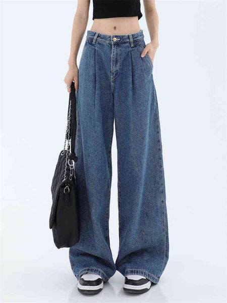 women jeans street casual high waist pants korean fashion streetwear straight jeans autumn loose y2k blue female jeans l220726
women jeans street casual high waist pants korean fashion streetwear straight jeans autumn loose y2k blue female jeans l220726