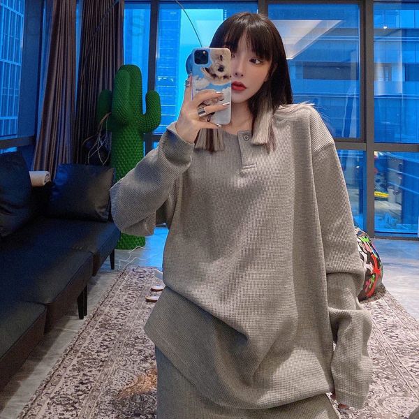 two piece dress designer xiaozhongchao brand minimalist pure color long sleeved sweater versatile loose pullover women's 2021 spring an, White
two piece dress designer xiaozhongchao brand minimalist pure color long sleeved sweater versatile loose pullover women's 2021 spring an, White