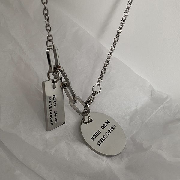 fashion street necklace men's and women's personality hip hop fashion brand sweater chain pendant versatile couple accessories, Silver
fashion street necklace men's and women's personality hip hop fashion brand sweater chain pendant versatile couple accessories, Silver