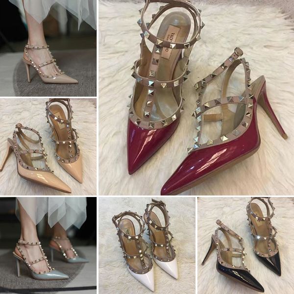 brand women pumps wedding shoes high heels rivets sandals 6cm 8cm 10cm fashion ankle straps bridal shoe 34-40, Black
brand women pumps wedding shoes high heels rivets sandals 6cm 8cm 10cm fashion ankle straps bridal shoe 34-40, Black