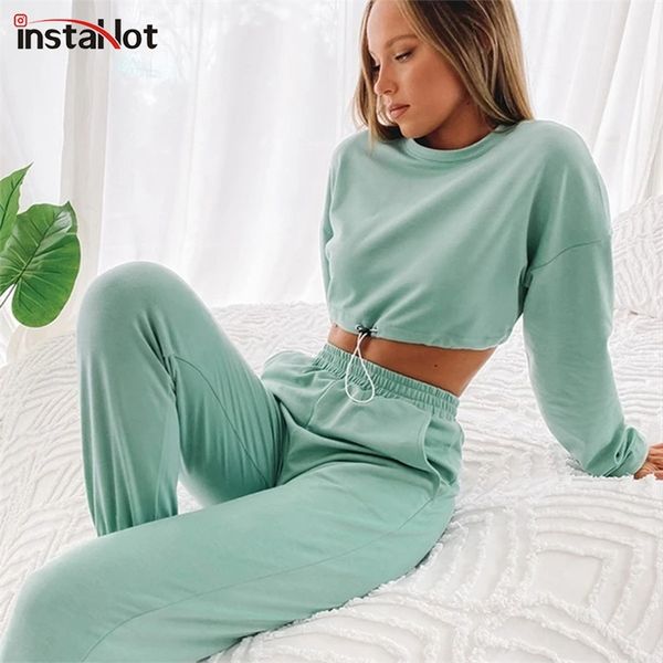 instacasual tracksuit set women crop and sweatpant two piece set autumn solid green loose soft 2020 fashion women s set lj201117, White
instacasual tracksuit set women crop and sweatpant two piece set autumn solid green loose soft 2020 fashion women s set lj201117, White