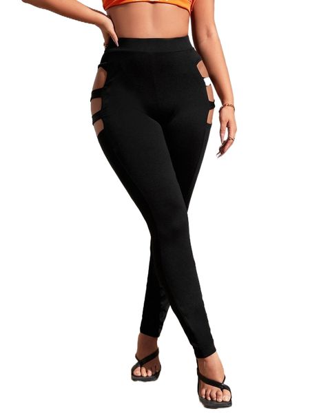 sxy solid cut out side leggings q3sm#, White;black
sxy solid cut out side leggings q3sm#, White;black