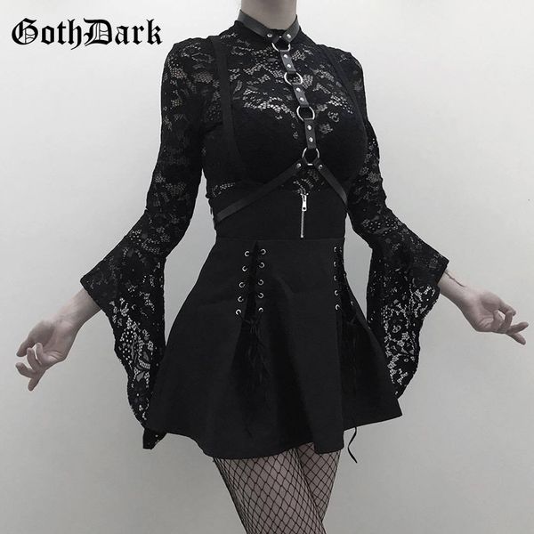 gothic lace flare long sleeve bodysuit women hollow out overalls and skirt lace up zipper black harajuku 2 pcs set streetwear y200401, Black;white
gothic lace flare long sleeve bodysuit women hollow out overalls and skirt lace up zipper black harajuku 2 pcs set streetwear y200401, Black;white